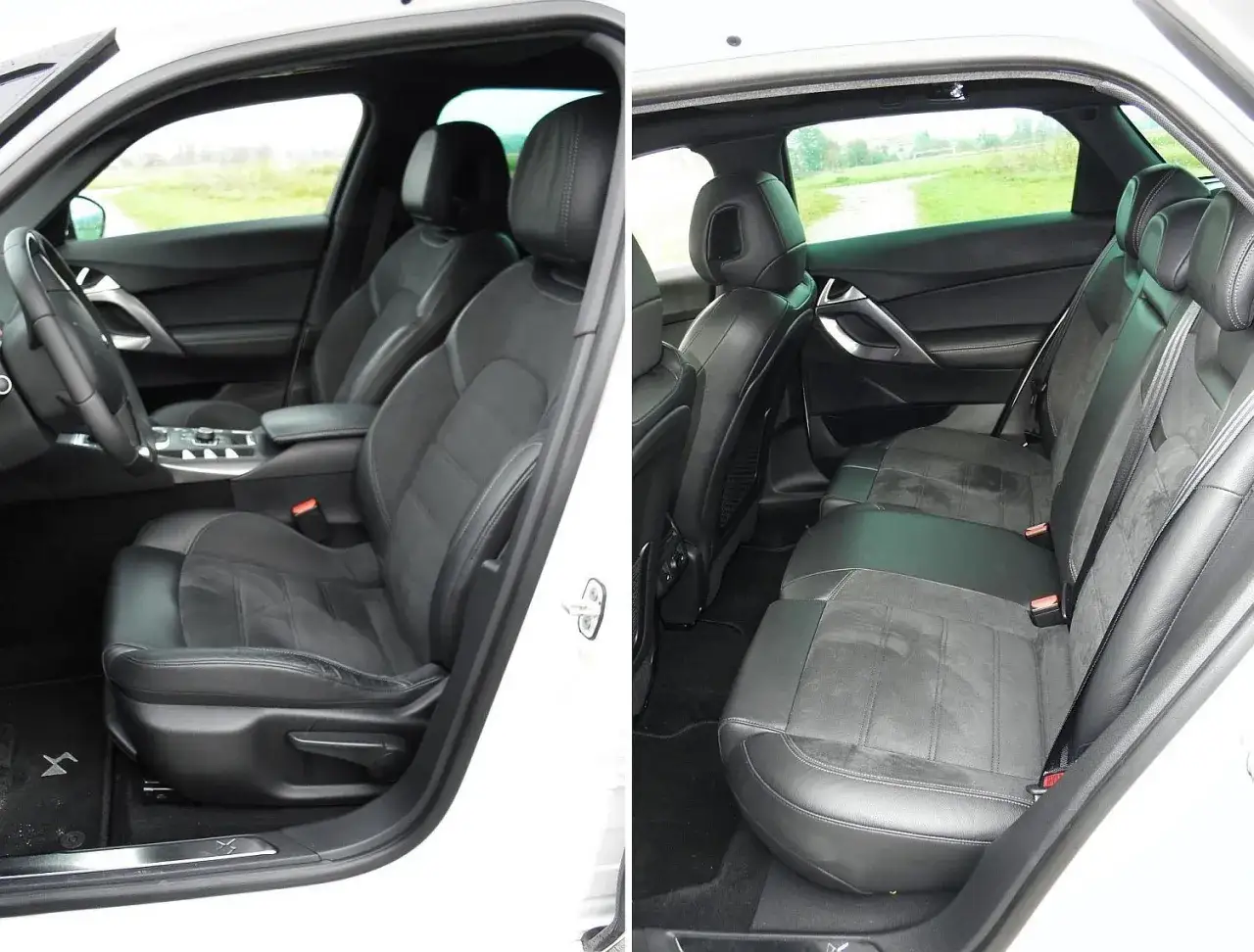 Wnętrze Citroen DS5, fotele z alcantary i skóry. Wiele osób chwali sobie komfort, co potwierdzają liczne citroen ds5 opinie.